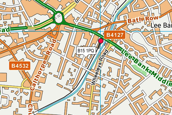 B15 1PQ map - OS VectorMap District (Ordnance Survey)