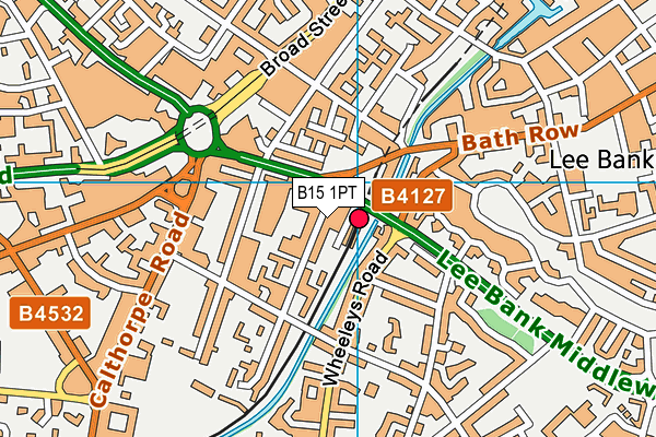 B15 1PT map - OS VectorMap District (Ordnance Survey)