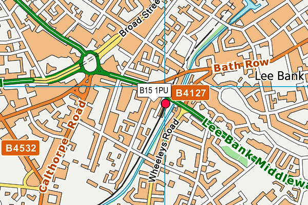 B15 1PU map - OS VectorMap District (Ordnance Survey)