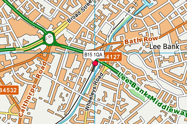 B15 1QA map - OS VectorMap District (Ordnance Survey)