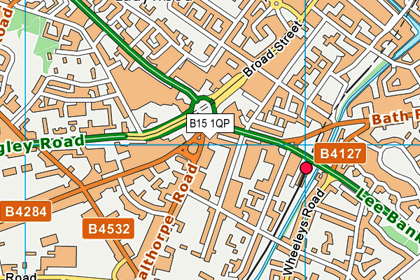 B15 1QP map - OS VectorMap District (Ordnance Survey)