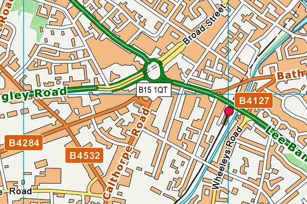 B15 1QT map - OS VectorMap District (Ordnance Survey)