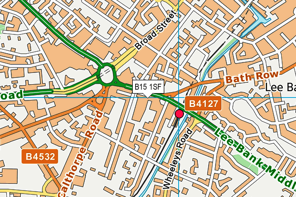 B15 1SF map - OS VectorMap District (Ordnance Survey)