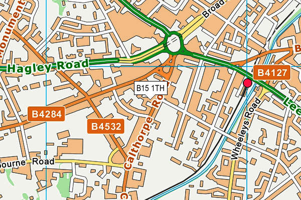 B15 1TH map - OS VectorMap District (Ordnance Survey)