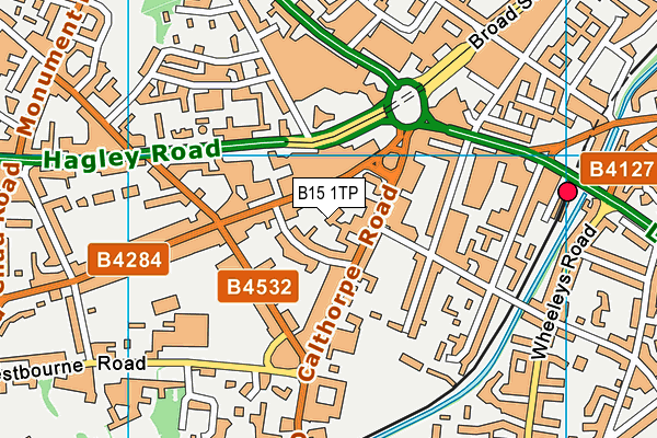 B15 1TP map - OS VectorMap District (Ordnance Survey)