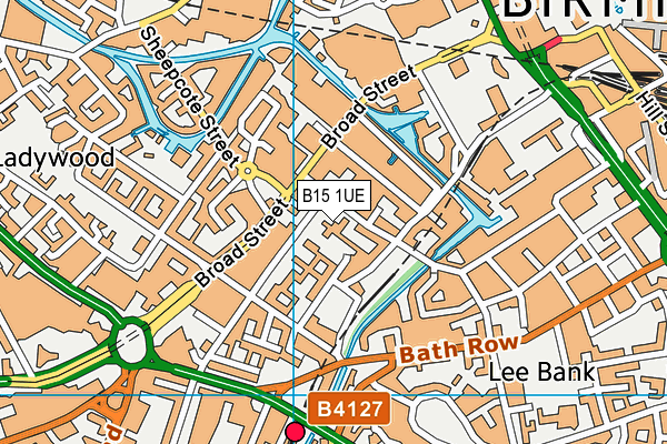 B15 1UE map - OS VectorMap District (Ordnance Survey)