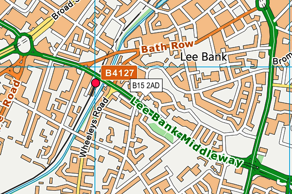 B15 2AD map - OS VectorMap District (Ordnance Survey)