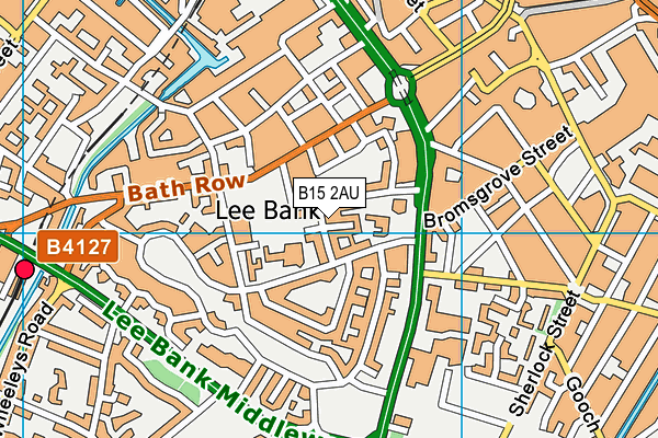 B15 2AU map - OS VectorMap District (Ordnance Survey)