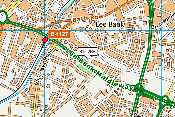 B15 2BB map - OS VectorMap District (Ordnance Survey)