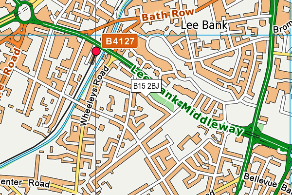 B15 2BJ map - OS VectorMap District (Ordnance Survey)