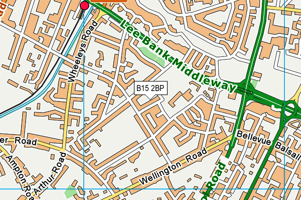 B15 2BP map - OS VectorMap District (Ordnance Survey)