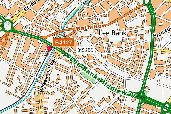 B15 2BQ map - OS VectorMap District (Ordnance Survey)