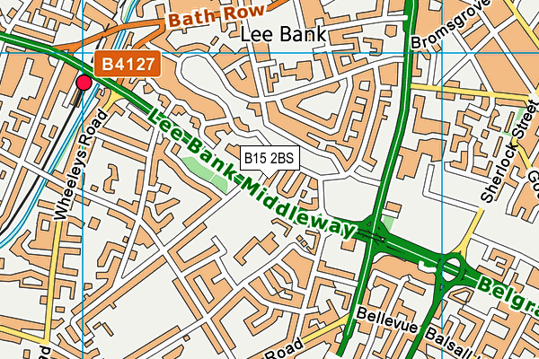 B15 2BS map - OS VectorMap District (Ordnance Survey)