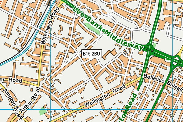 B15 2BU map - OS VectorMap District (Ordnance Survey)