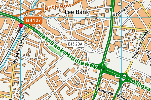 B15 2DA map - OS VectorMap District (Ordnance Survey)