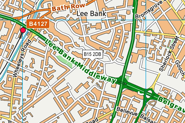 B15 2DB map - OS VectorMap District (Ordnance Survey)