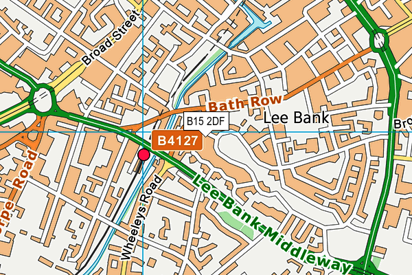 B15 2DF map - OS VectorMap District (Ordnance Survey)