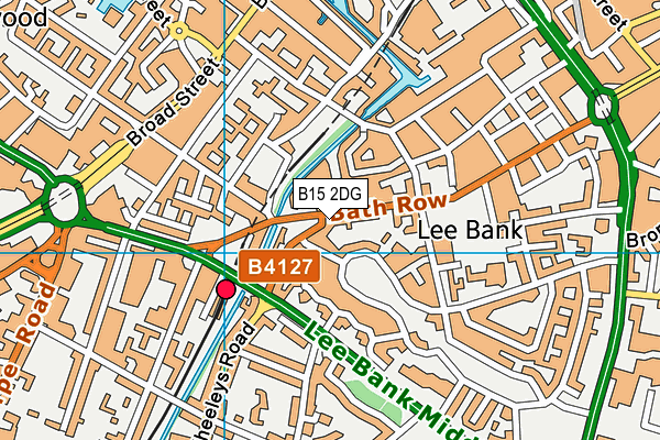 B15 2DG map - OS VectorMap District (Ordnance Survey)