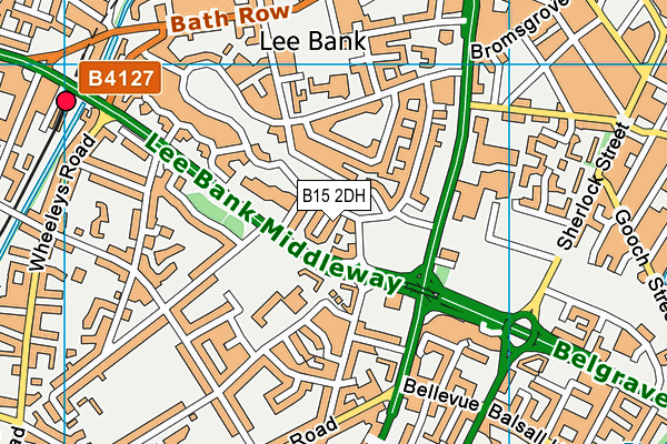 B15 2DH map - OS VectorMap District (Ordnance Survey)