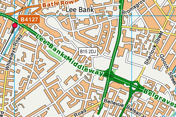 B15 2DJ map - OS VectorMap District (Ordnance Survey)