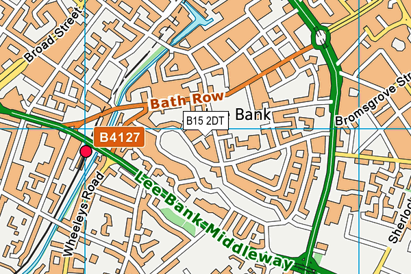 B15 2DT map - OS VectorMap District (Ordnance Survey)