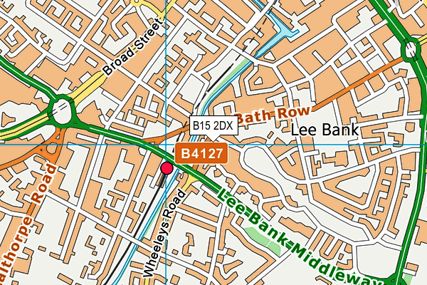 B15 2DX map - OS VectorMap District (Ordnance Survey)