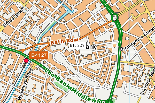 B15 2DY map - OS VectorMap District (Ordnance Survey)