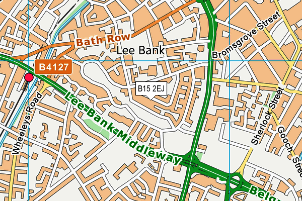 B15 2EJ map - OS VectorMap District (Ordnance Survey)