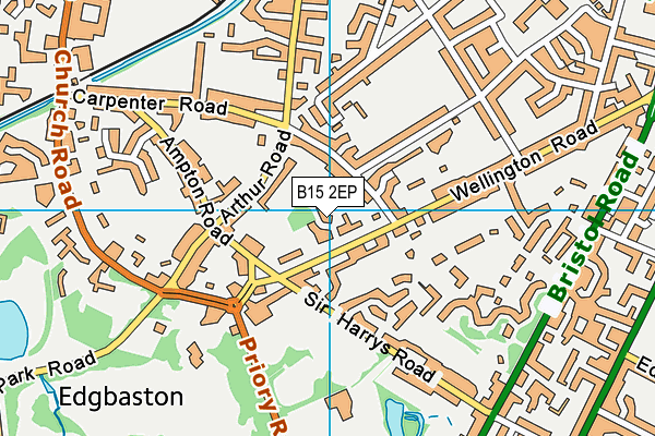 B15 2EP map - OS VectorMap District (Ordnance Survey)