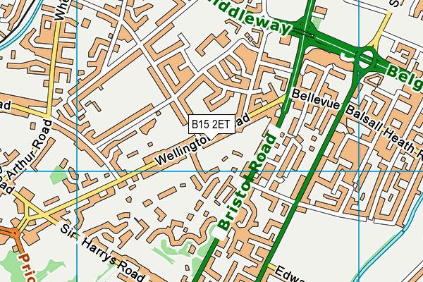 B15 2ET map - OS VectorMap District (Ordnance Survey)