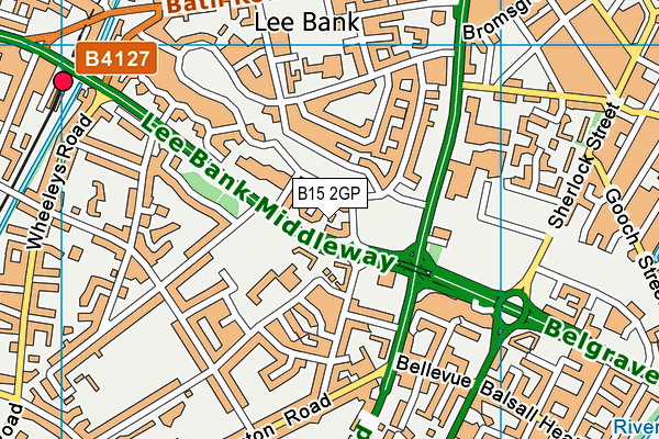 B15 2GP map - OS VectorMap District (Ordnance Survey)