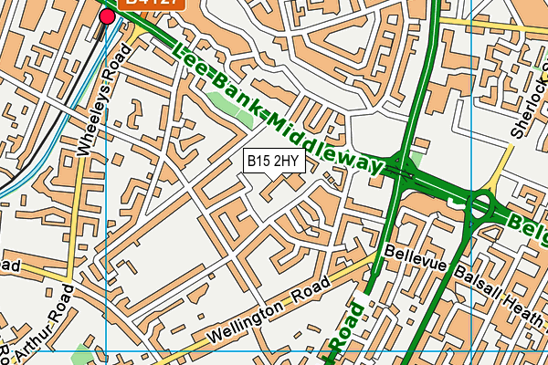 B15 2HY map - OS VectorMap District (Ordnance Survey)