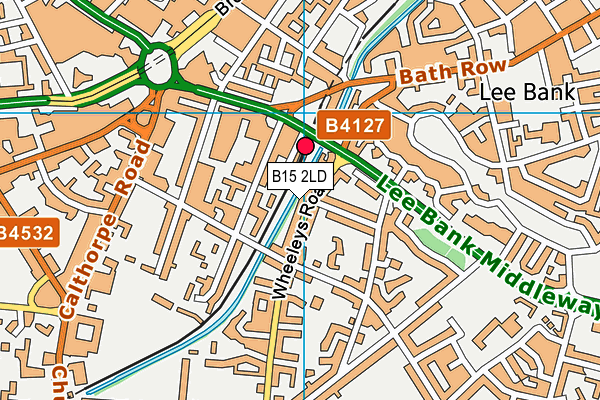 B15 2LD map - OS VectorMap District (Ordnance Survey)