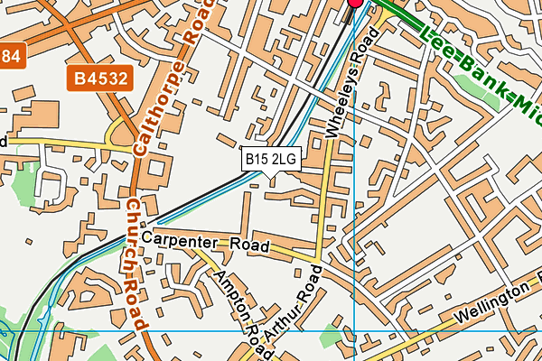 B15 2LG map - OS VectorMap District (Ordnance Survey)