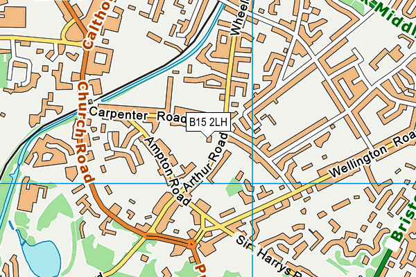 B15 2LH map - OS VectorMap District (Ordnance Survey)