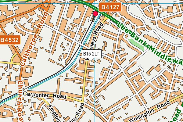 B15 2LT map - OS VectorMap District (Ordnance Survey)