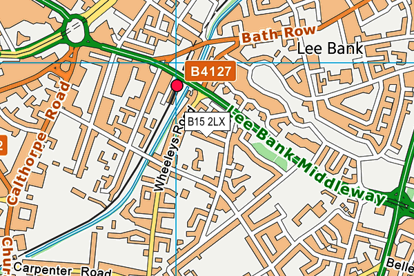 B15 2LX map - OS VectorMap District (Ordnance Survey)