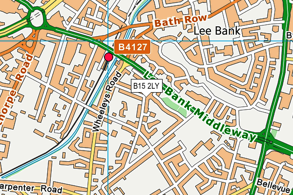 B15 2LY map - OS VectorMap District (Ordnance Survey)