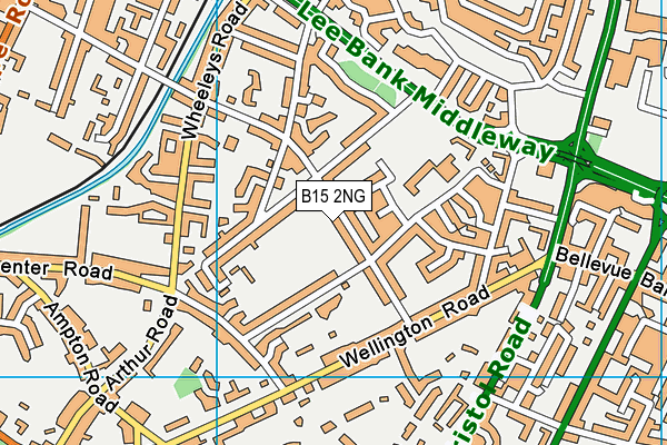 B15 2NG map - OS VectorMap District (Ordnance Survey)