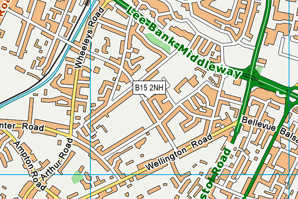 B15 2NH map - OS VectorMap District (Ordnance Survey)