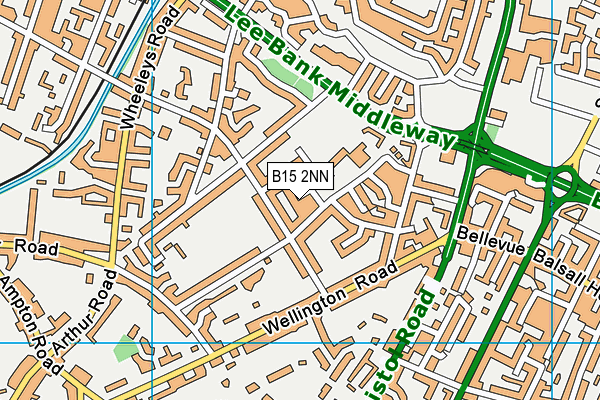 B15 2NN map - OS VectorMap District (Ordnance Survey)