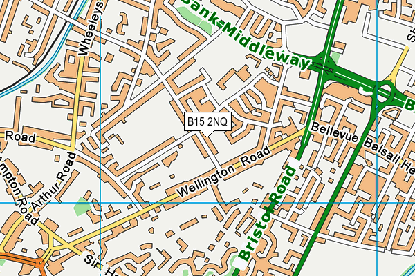 B15 2NQ map - OS VectorMap District (Ordnance Survey)