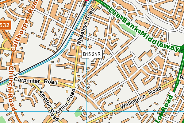 B15 2NR map - OS VectorMap District (Ordnance Survey)