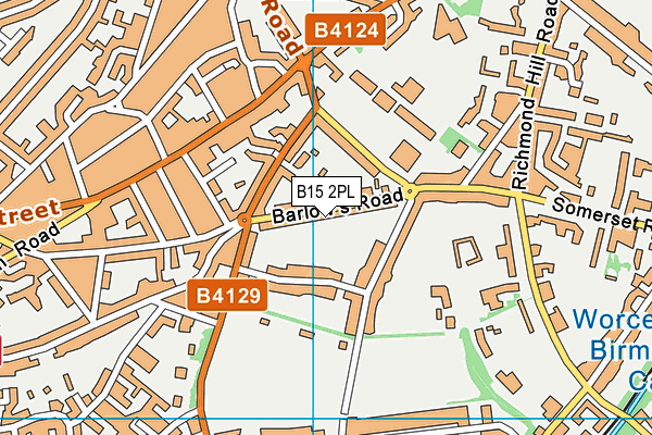 B15 2PL map - OS VectorMap District (Ordnance Survey)