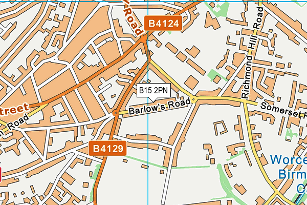 B15 2PN map - OS VectorMap District (Ordnance Survey)