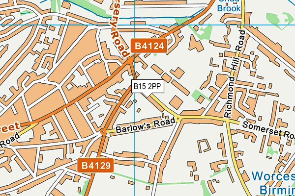 B15 2PP map - OS VectorMap District (Ordnance Survey)
