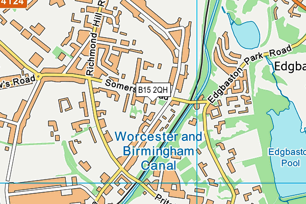 B15 2QH map - OS VectorMap District (Ordnance Survey)