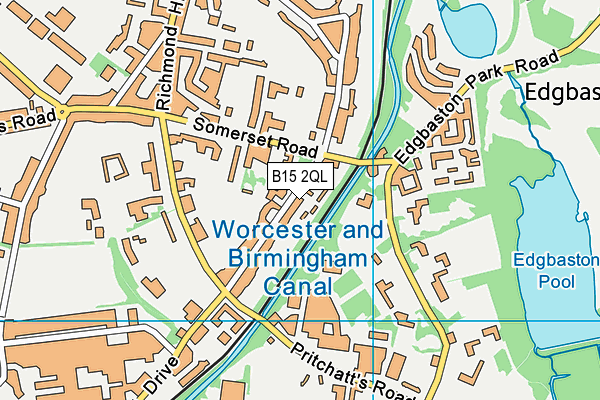 B15 2QL map - OS VectorMap District (Ordnance Survey)