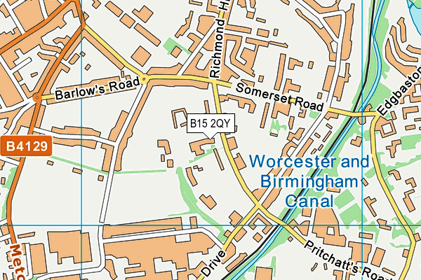 B15 2QY map - OS VectorMap District (Ordnance Survey)