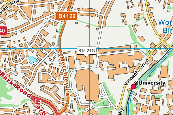 B15 2TG map - OS VectorMap District (Ordnance Survey)